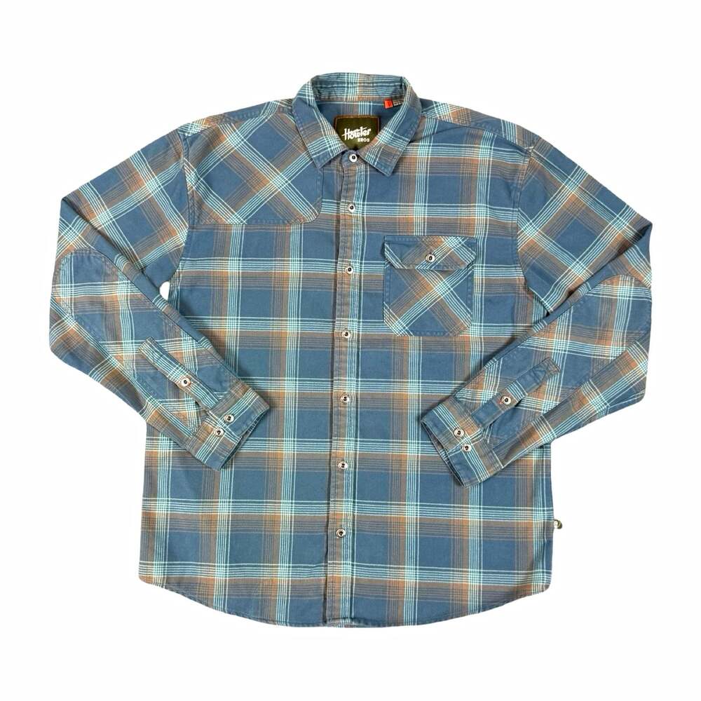 Howler Bros Hed The Call Plaid Flannel Button Up Shirt Long Sleeve Pockets L